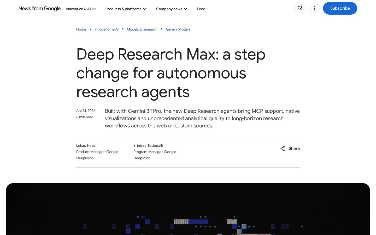 Gemini Deep Research Agent Homepage