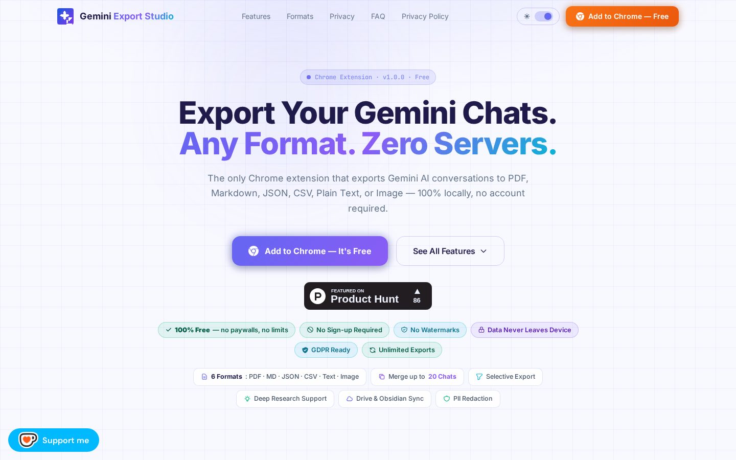 Gemini Export Studio Homepage