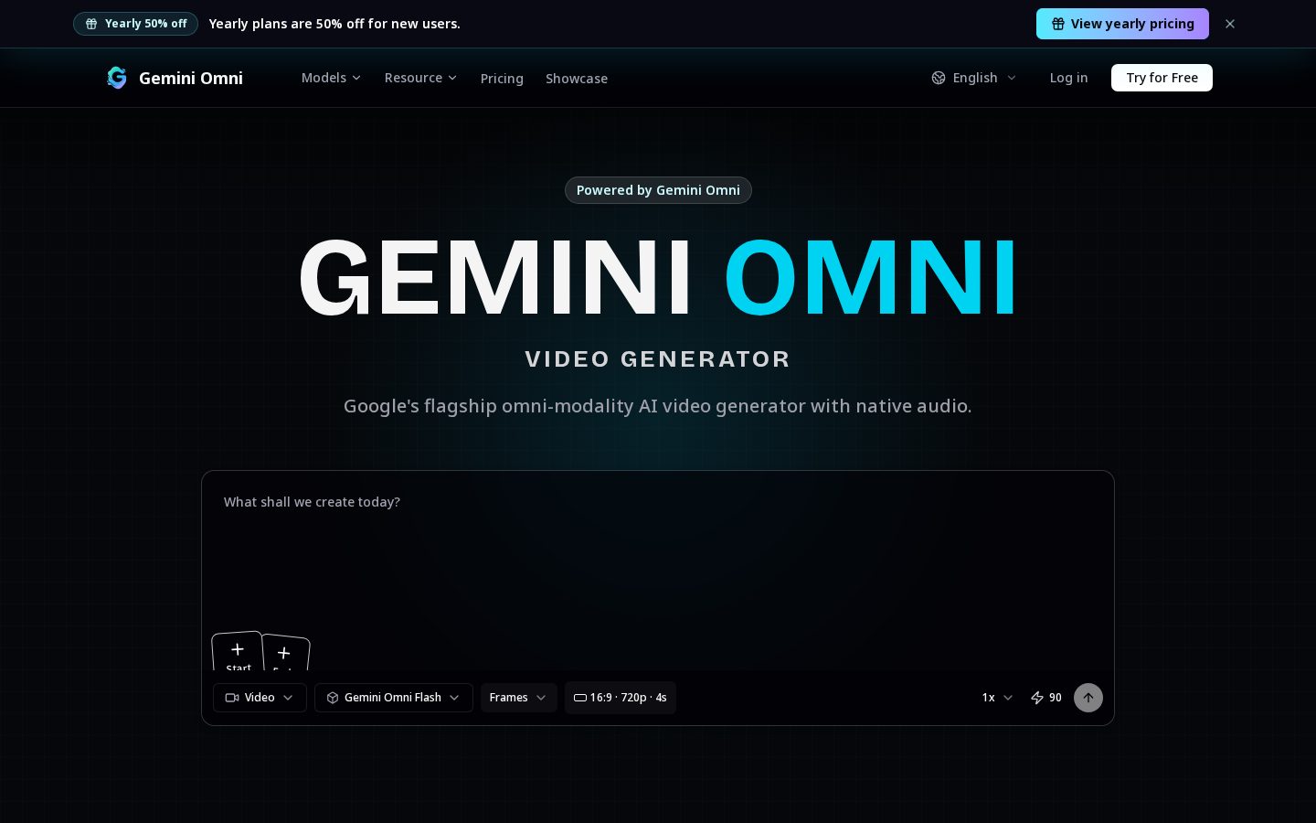 Gemini Omni Video Generator Homepage