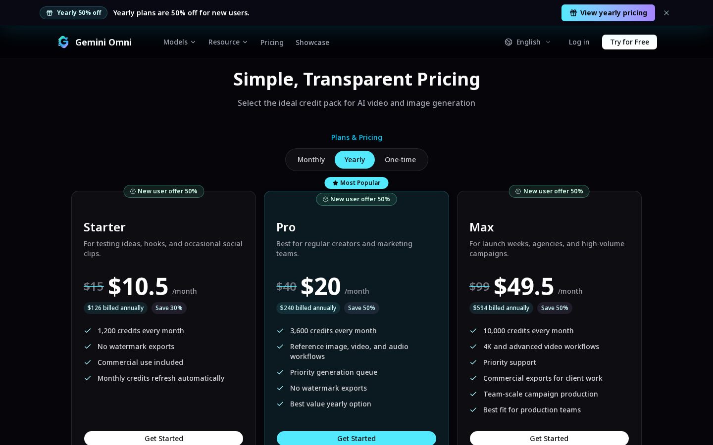 Gemini Omni Video Generator Pricing