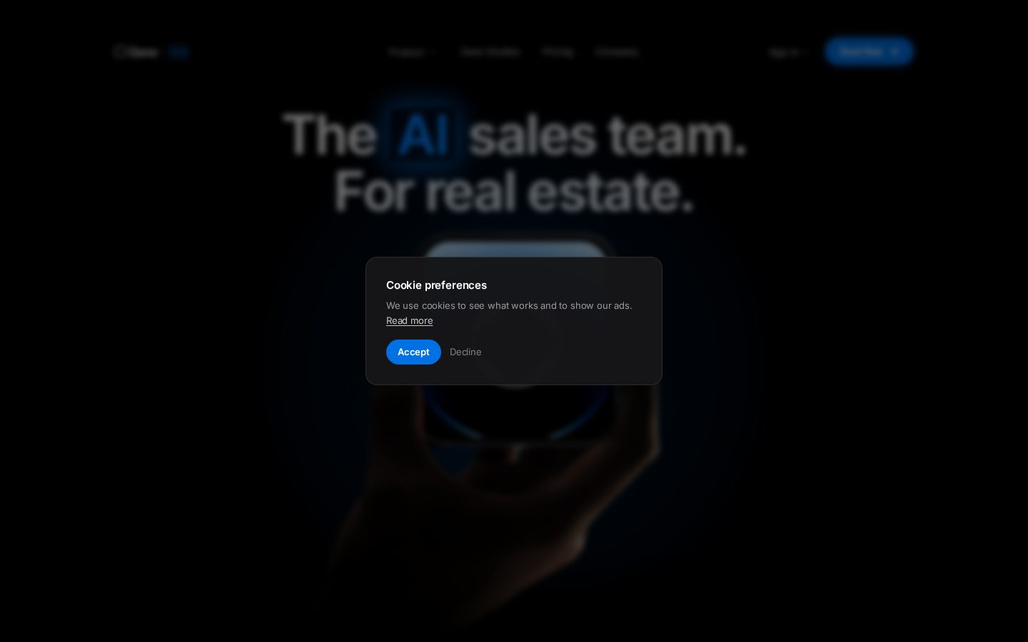 Gene - Premium AI for Real Estate Homepage
