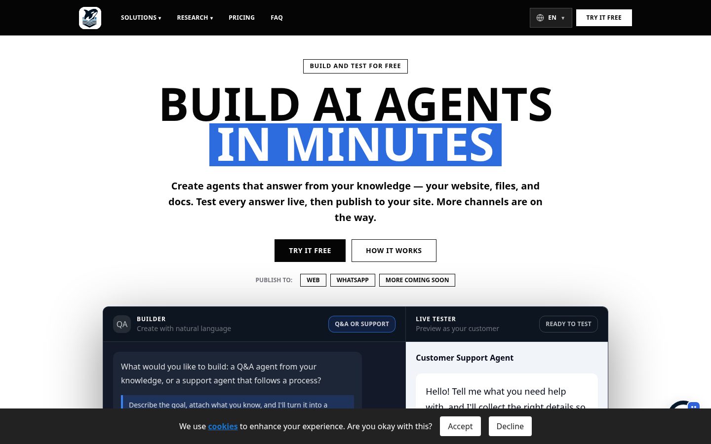 General AI Agent by Orkestral AI Homepage