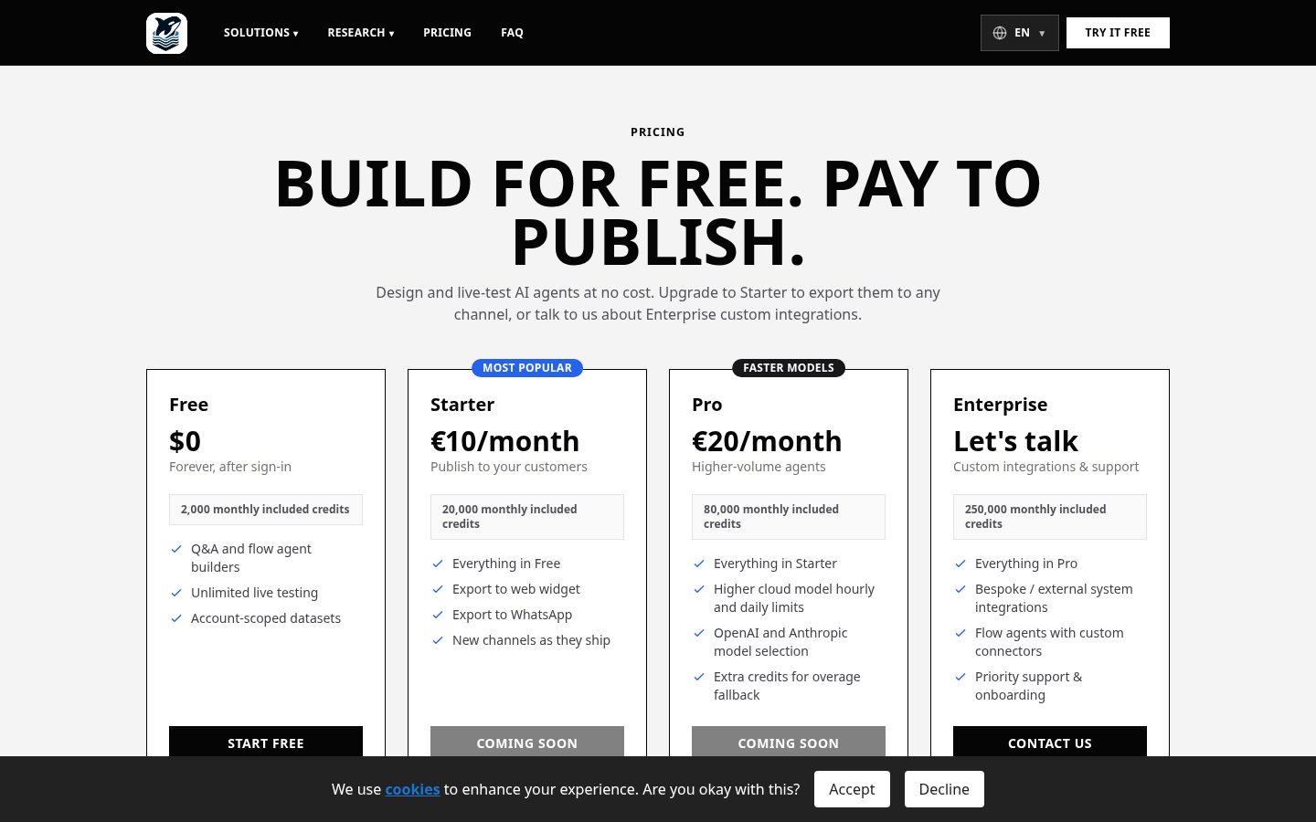 General AI Agent by Orkestral AI Pricing