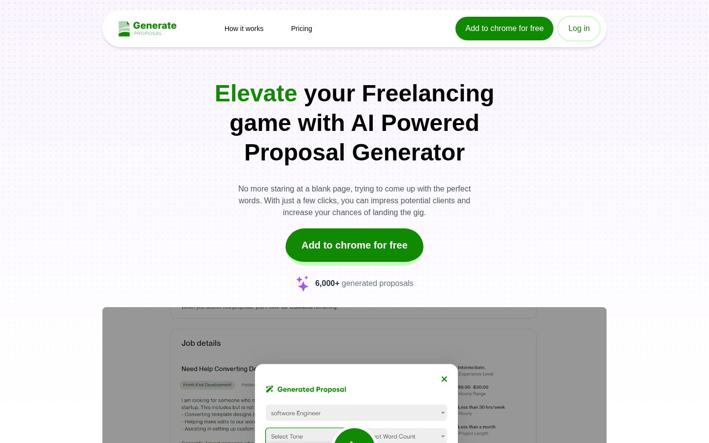 Generate Proposal Homepage