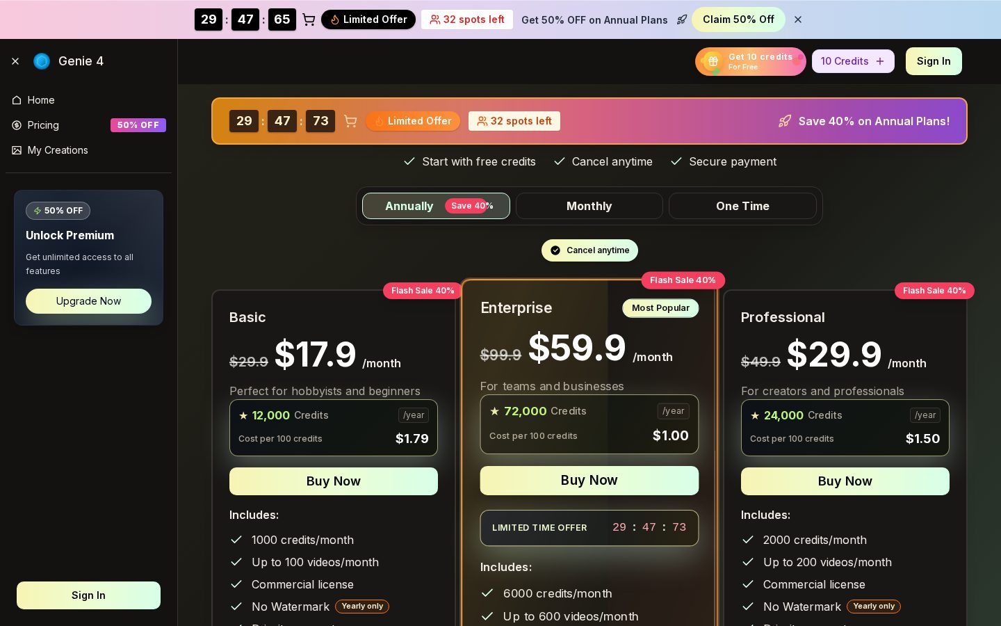 genie 4 Pricing