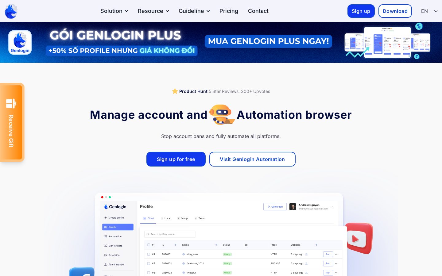 Genlogin Homepage