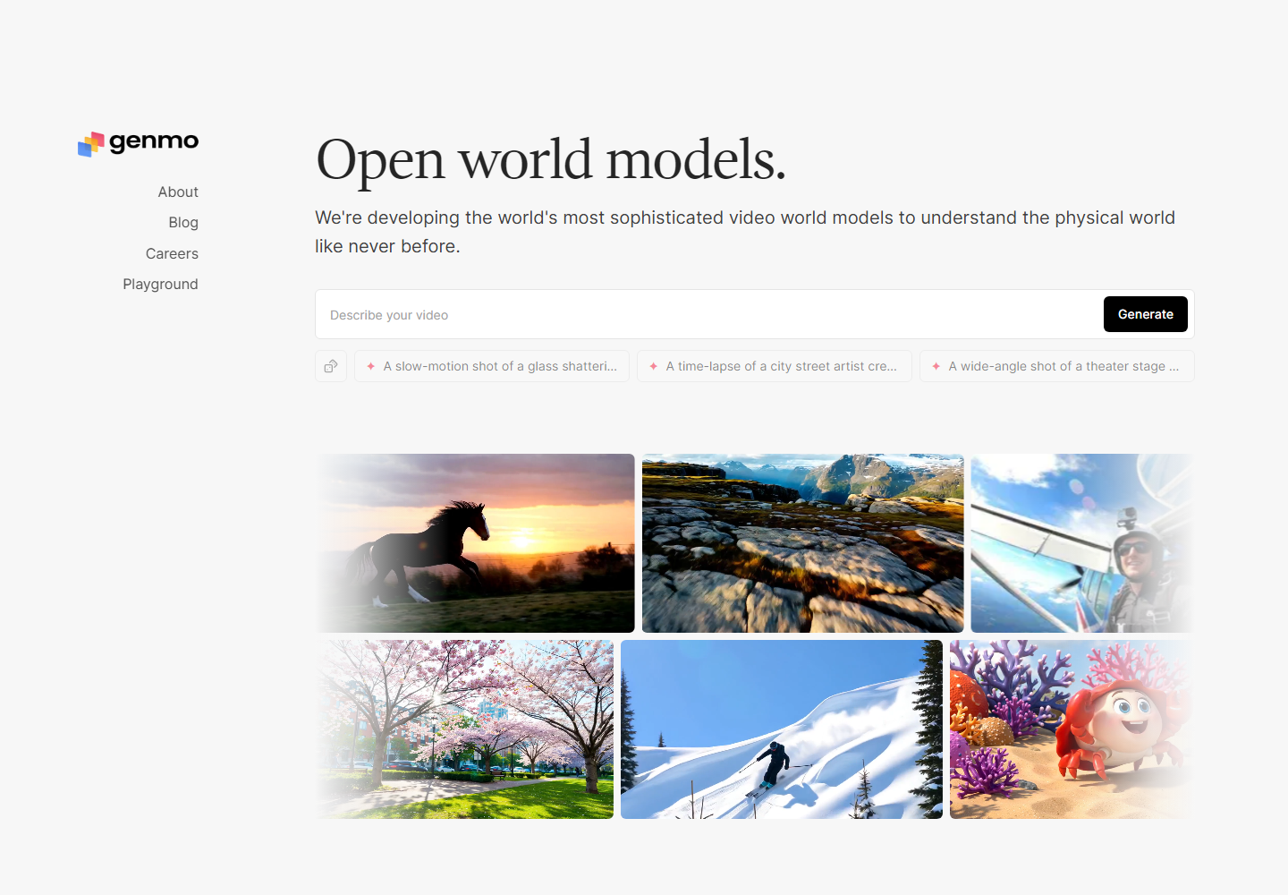 Genmo homepage