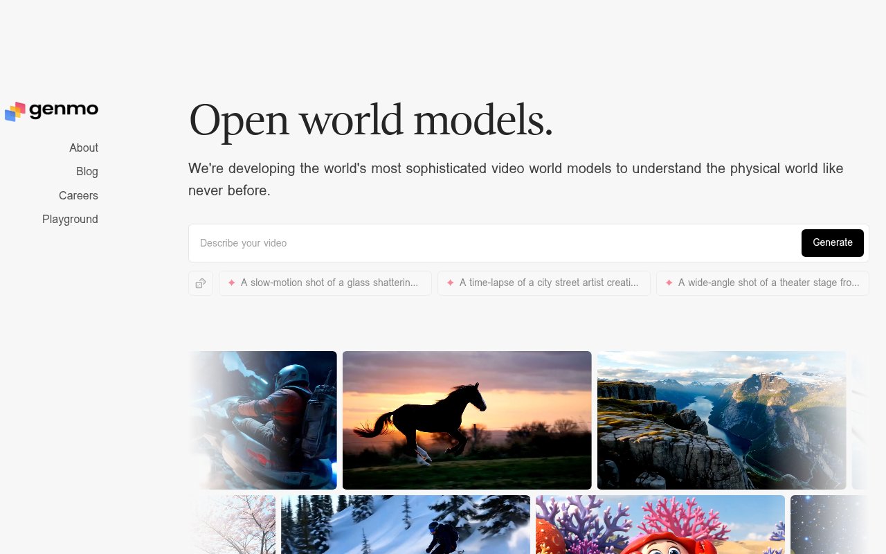 Genmo homepage