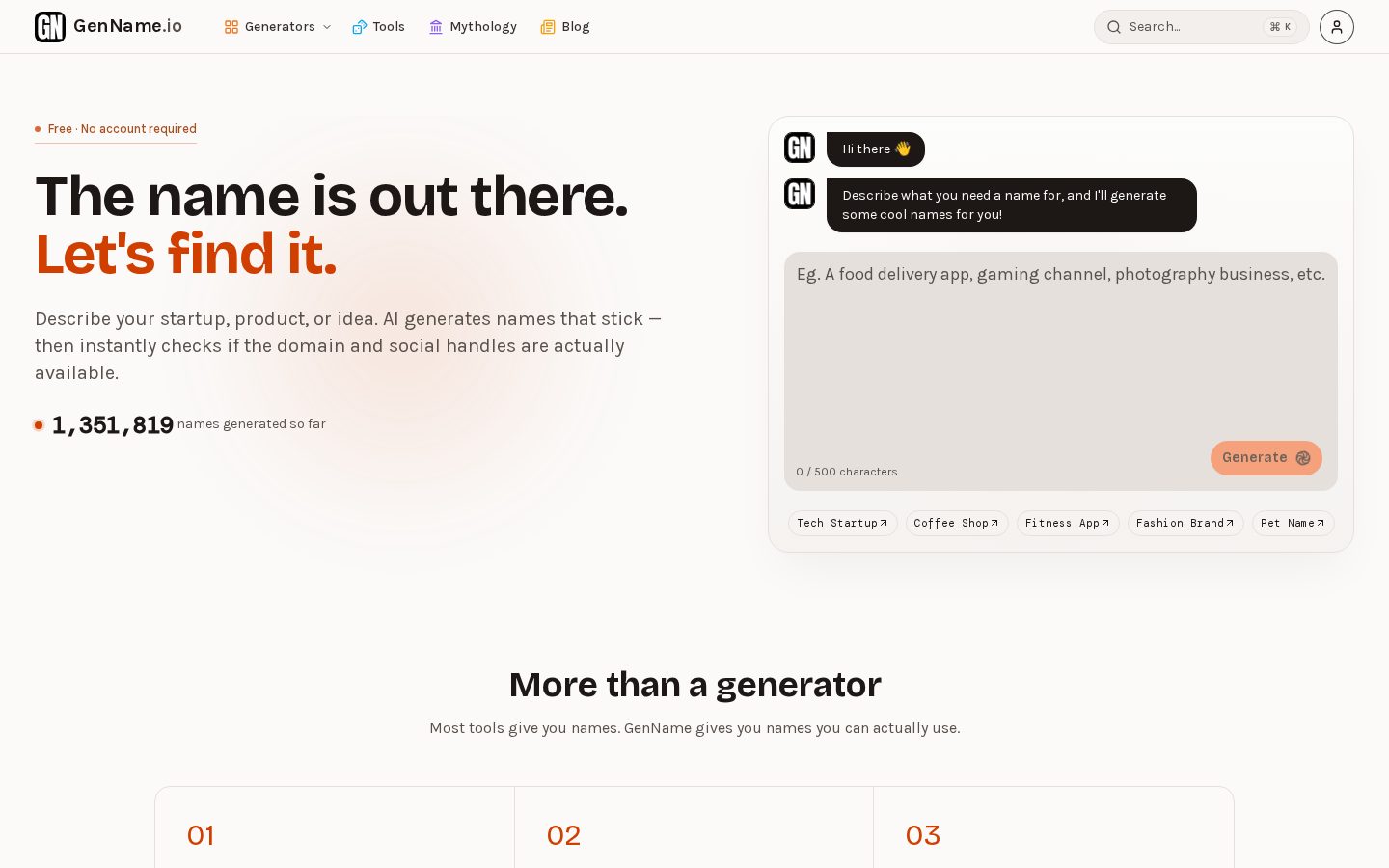 GenName Homepage