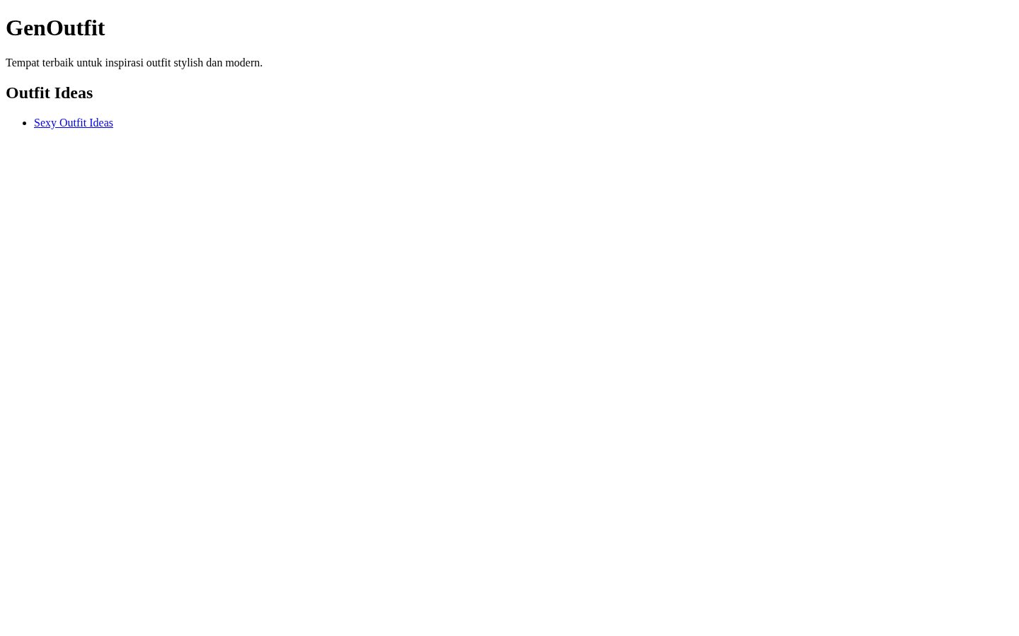 GenOutfit Homepage