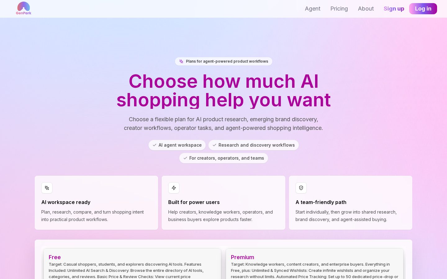 GenPark AI Pricing