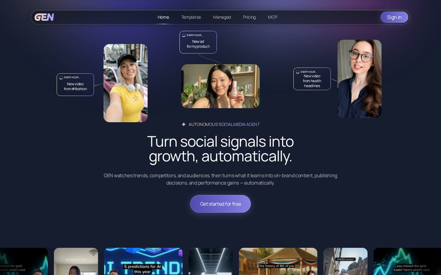 Gen.pro Homepage