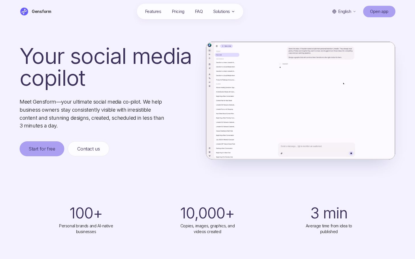 Gensform Homepage