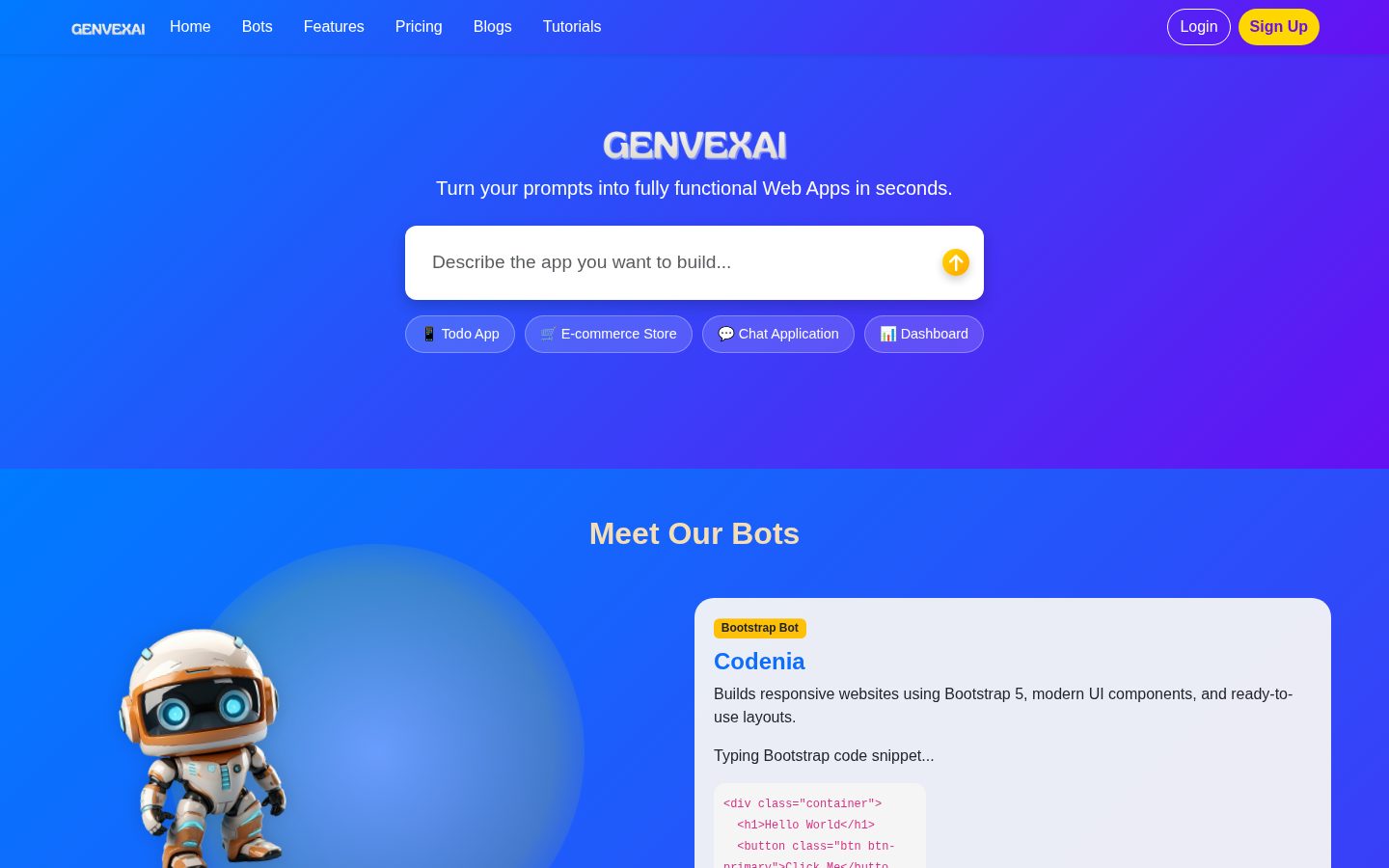 GenvexAI Homepage