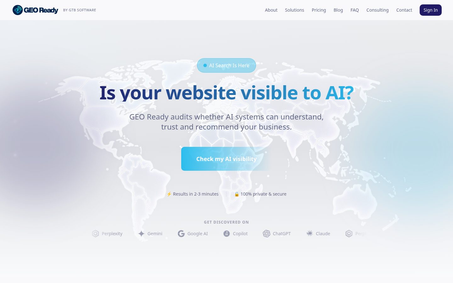 GEO Ready Homepage