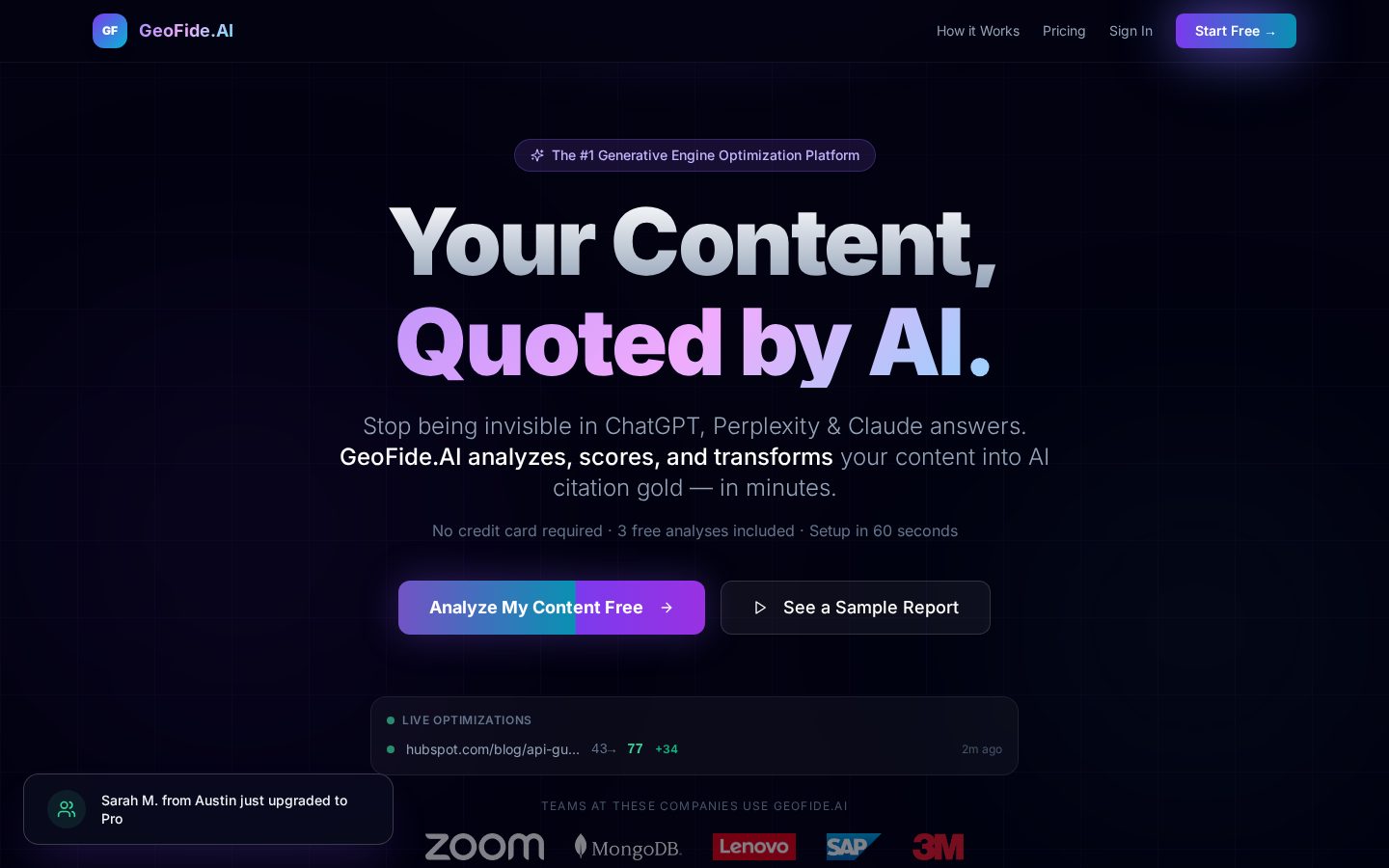 GeoFide AI Homepage