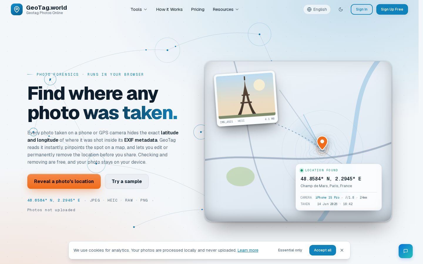 geotag.world Homepage