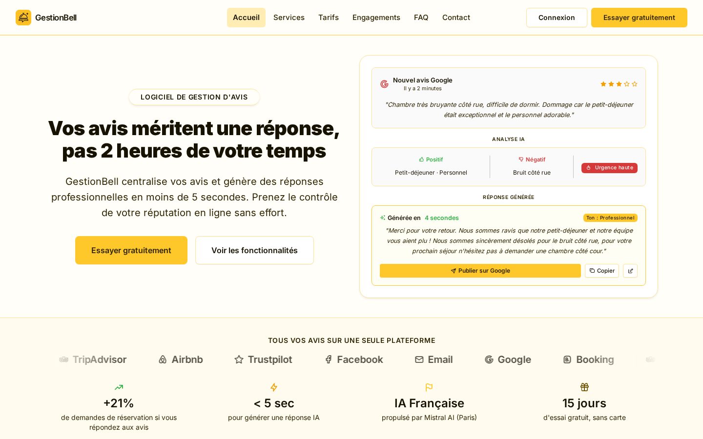 GestionBell Homepage