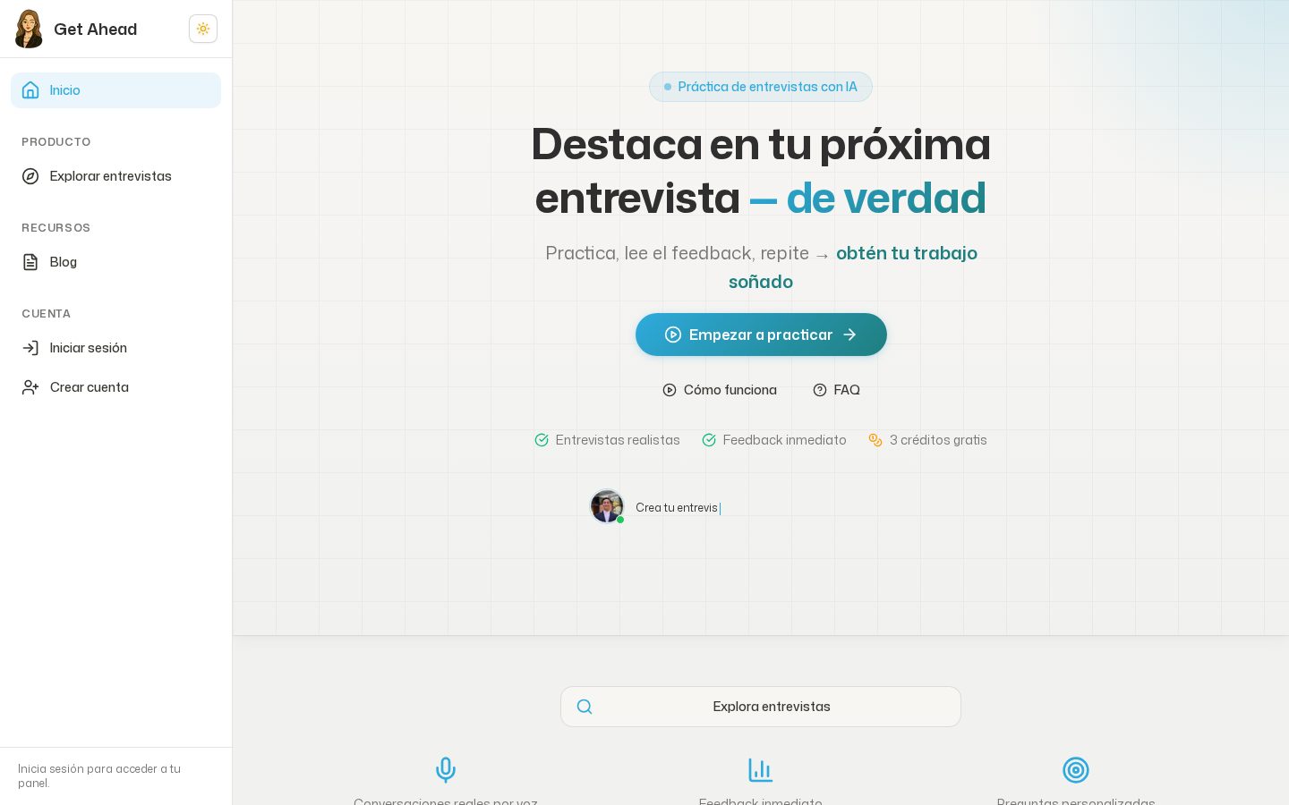 Get Ahead AI Homepage