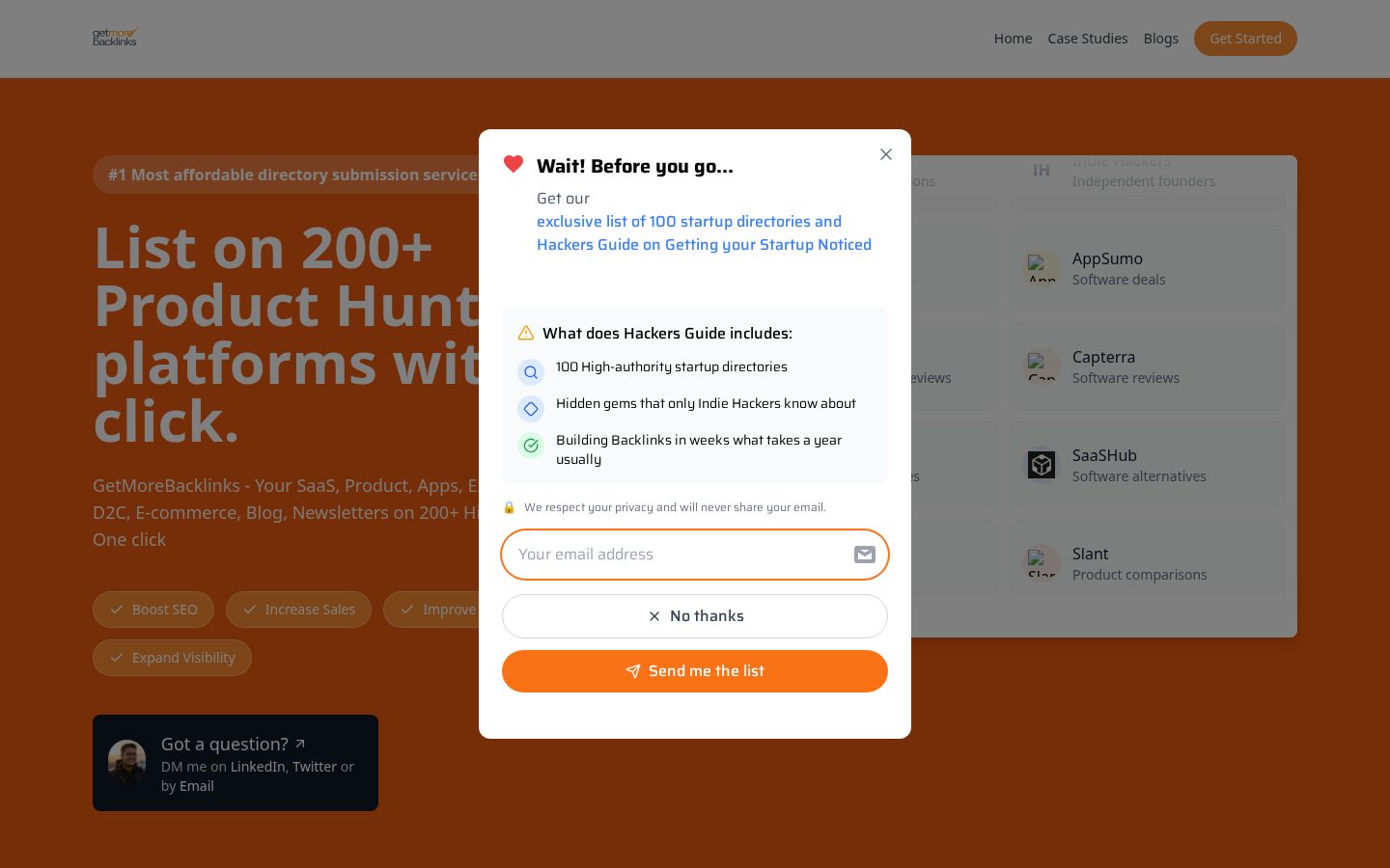 get more backlinks Homepage