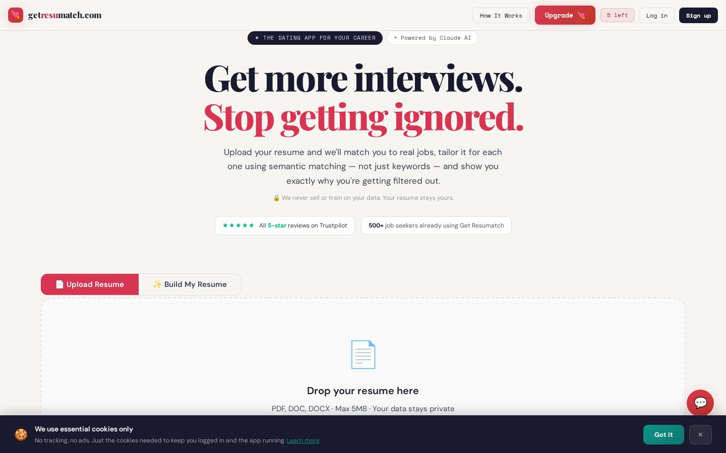 Get Resumatch Homepage