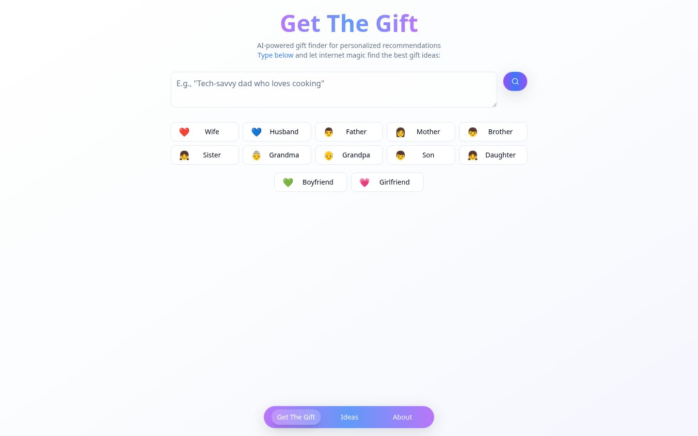 Get The Gift Homepage