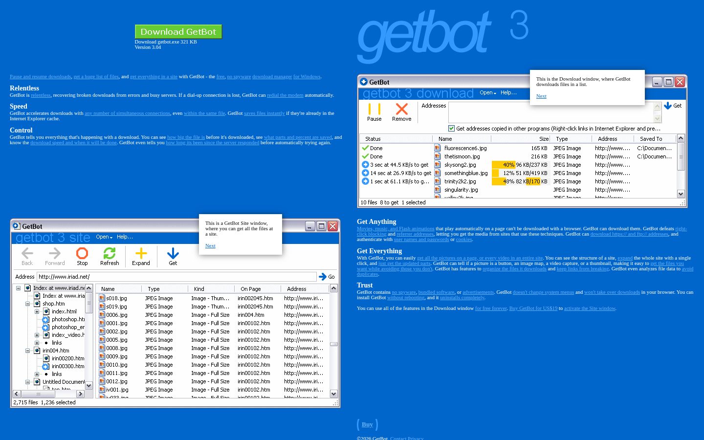 GetBot Homepage