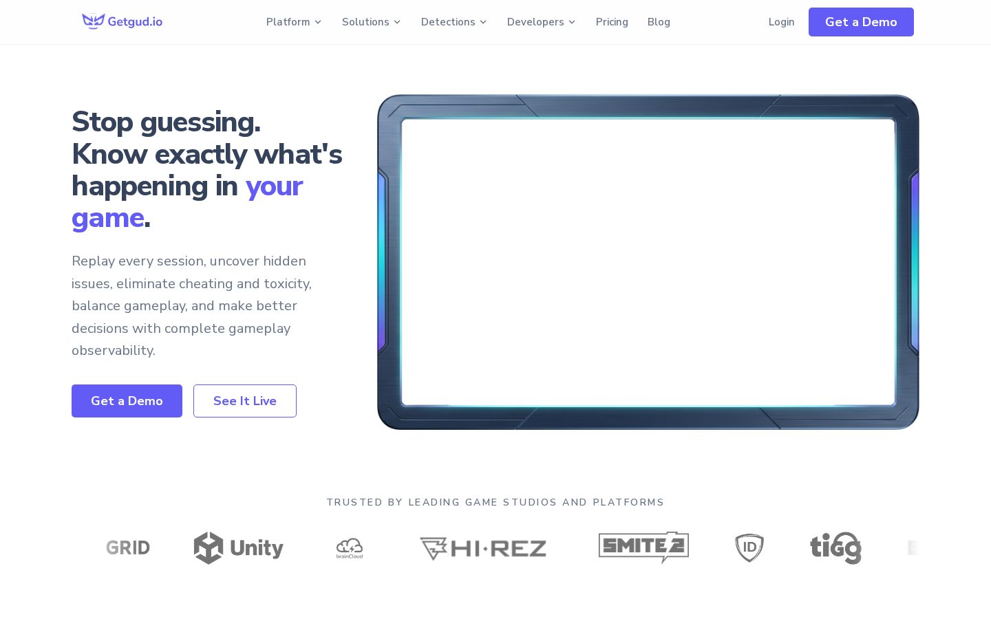 Getgud.io Homepage
