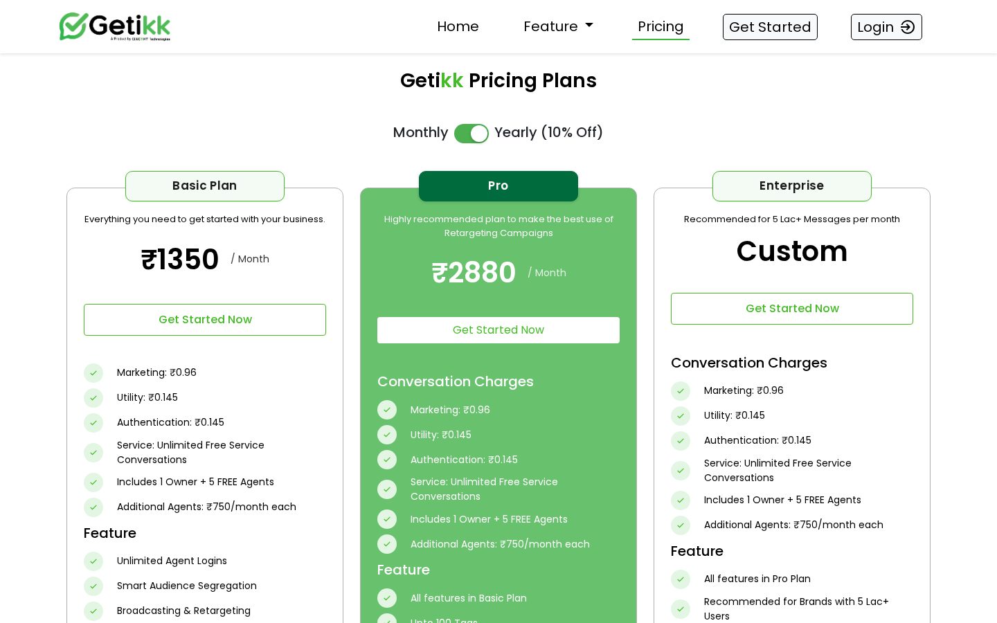 Getikk Pricing