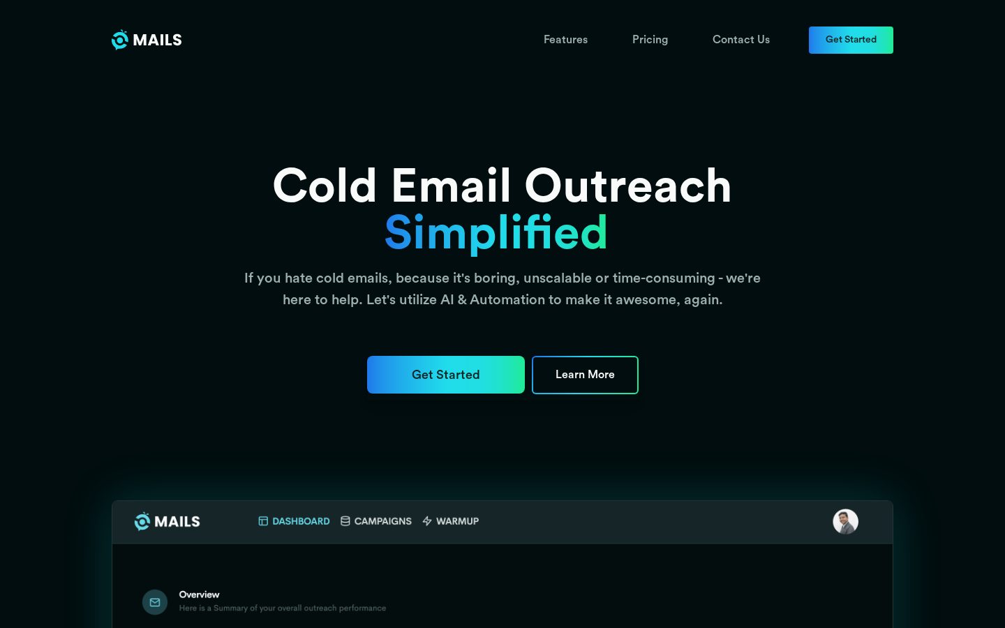 GetMails Homepage