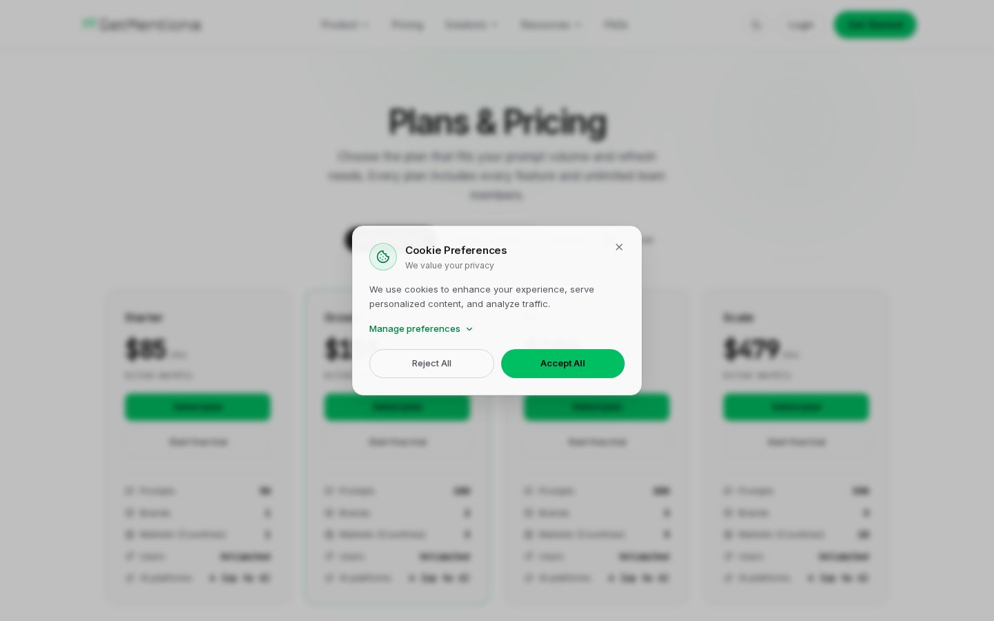 GetMentions AI Pricing