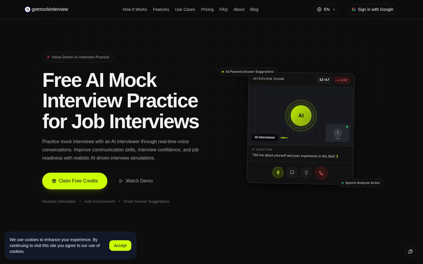 GetMockInterview Homepage