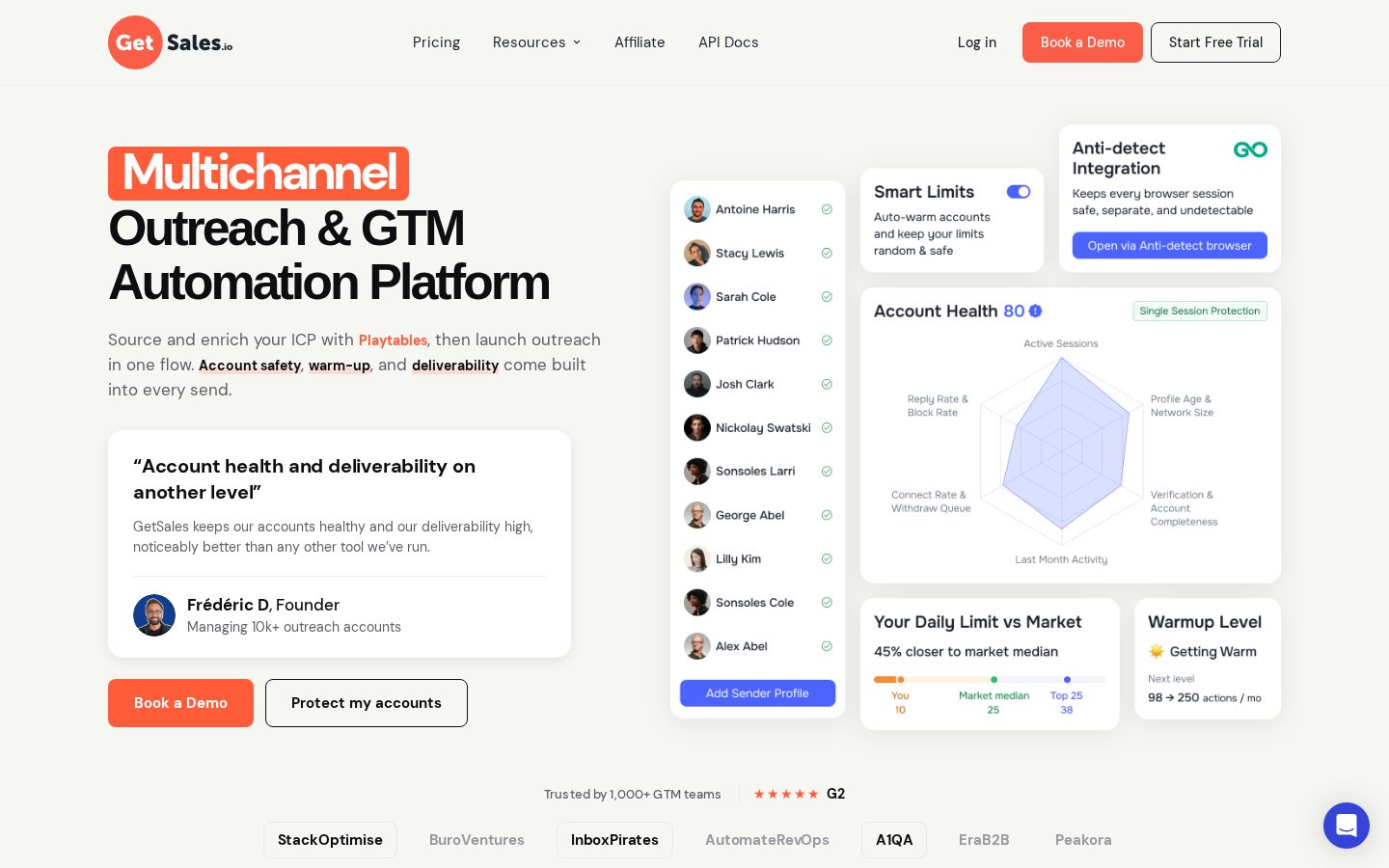 GetSales.io Homepage