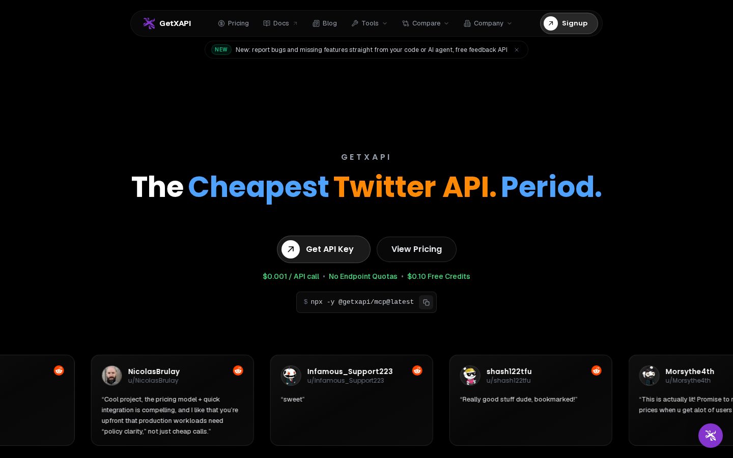 GetXAPI Homepage