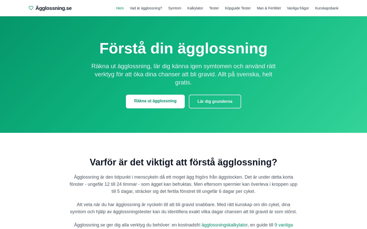 Ägglossning Homepage