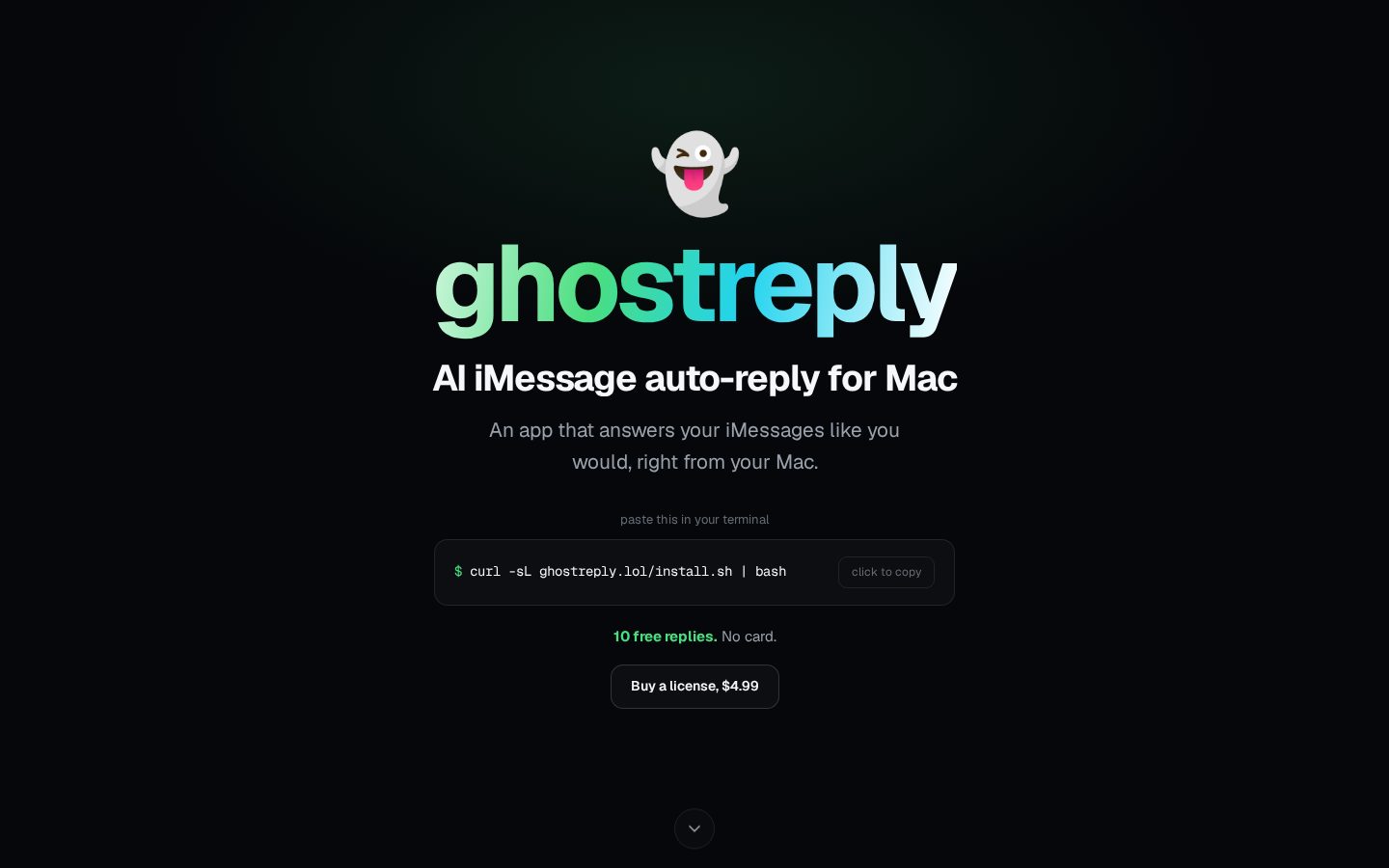 GhostReply Homepage