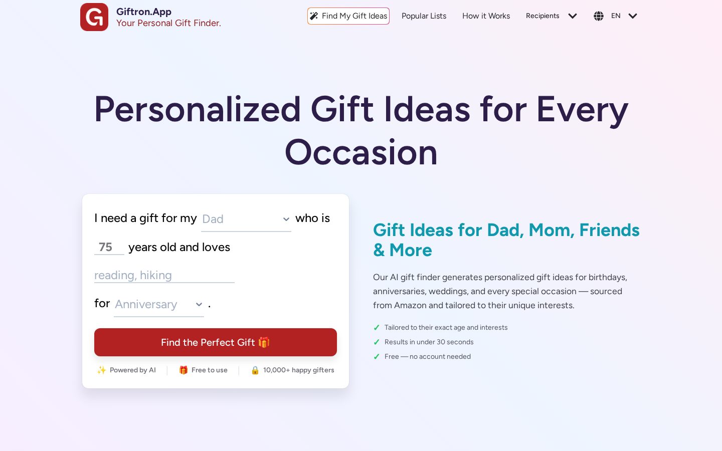 Giftron Homepage