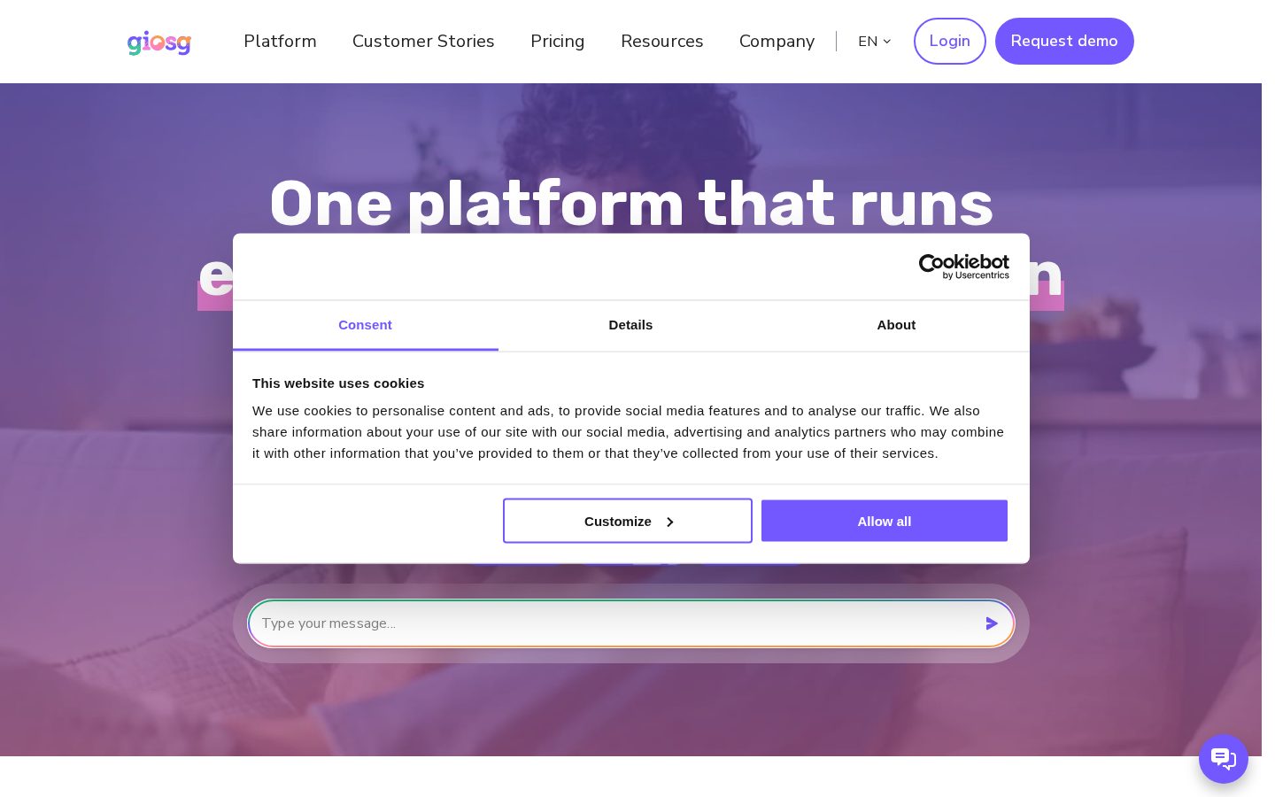 giosg Homepage