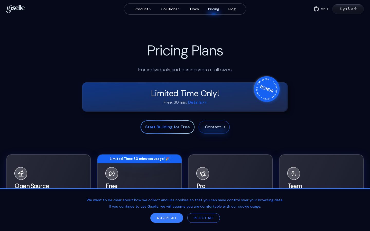 Giselle Pricing