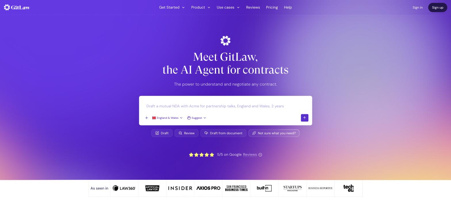 GitLaw homepage