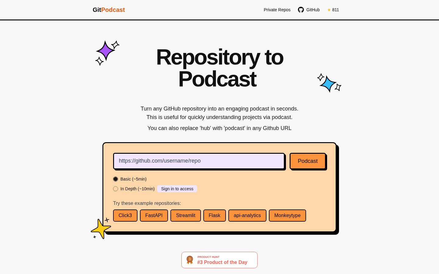 GitPodcast Homepage