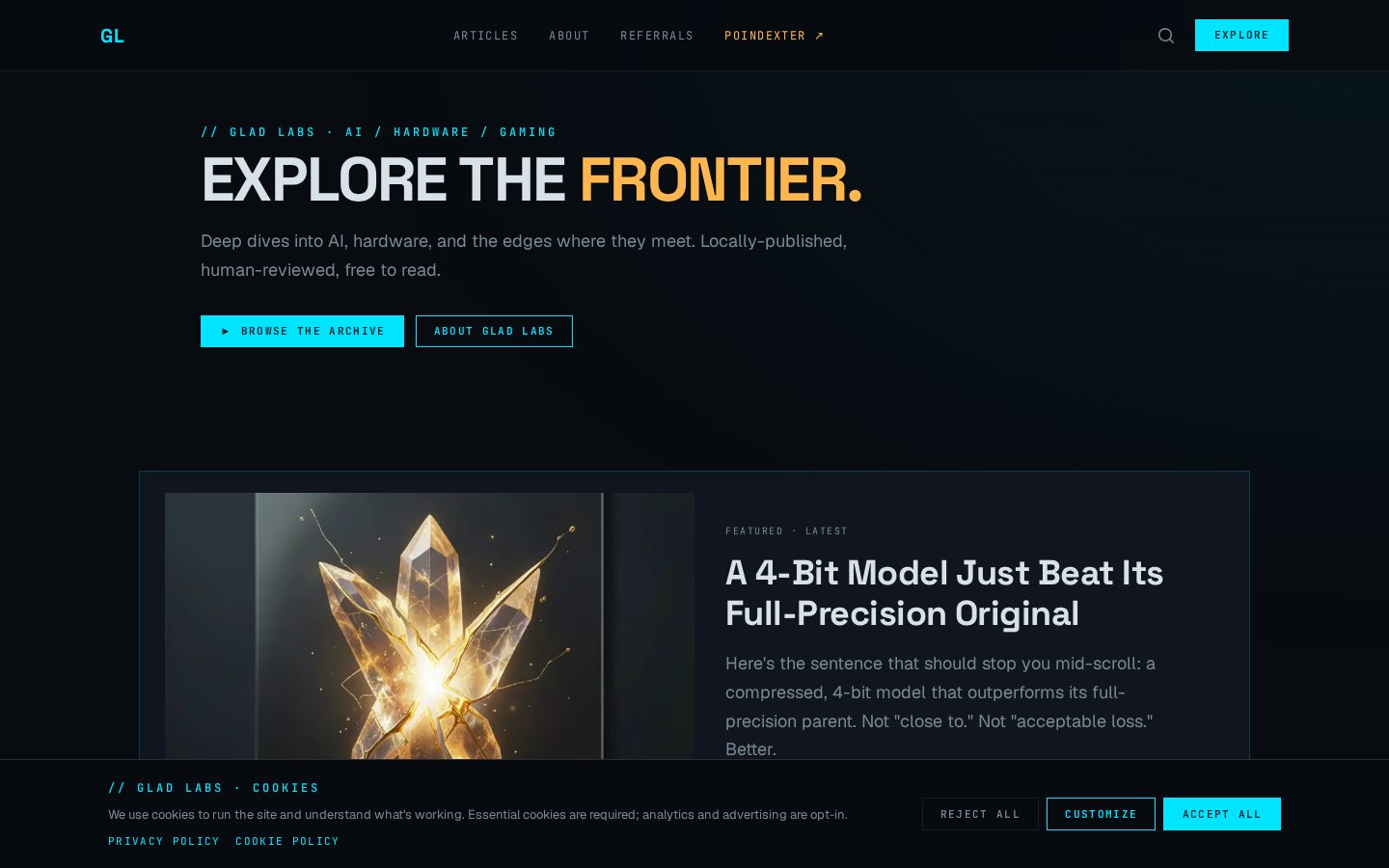 Glad Labs Homepage