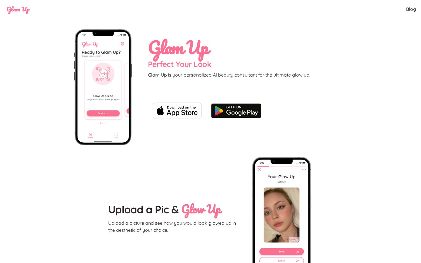Glam Up Homepage