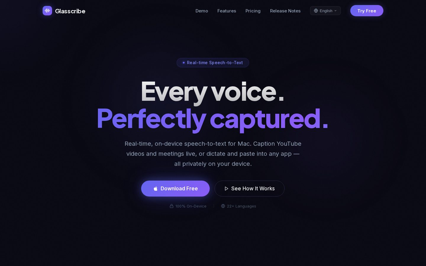 Glasscribe Homepage
