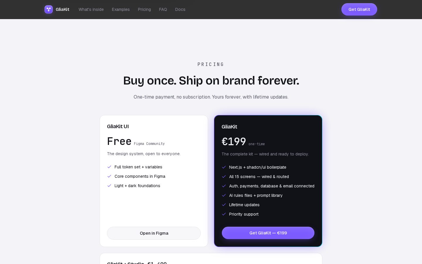 GliaKit Pricing