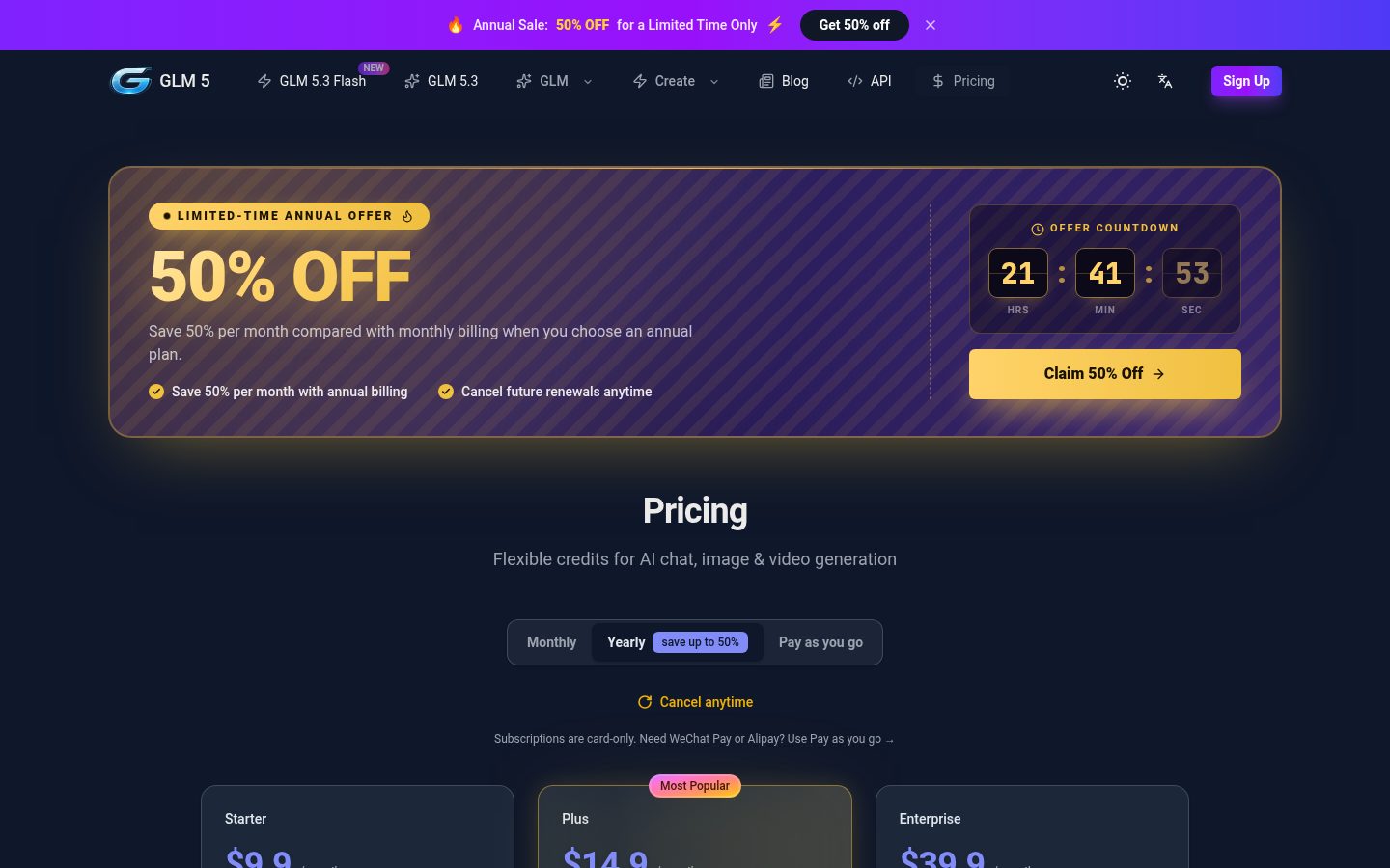 GLM 5 Pricing