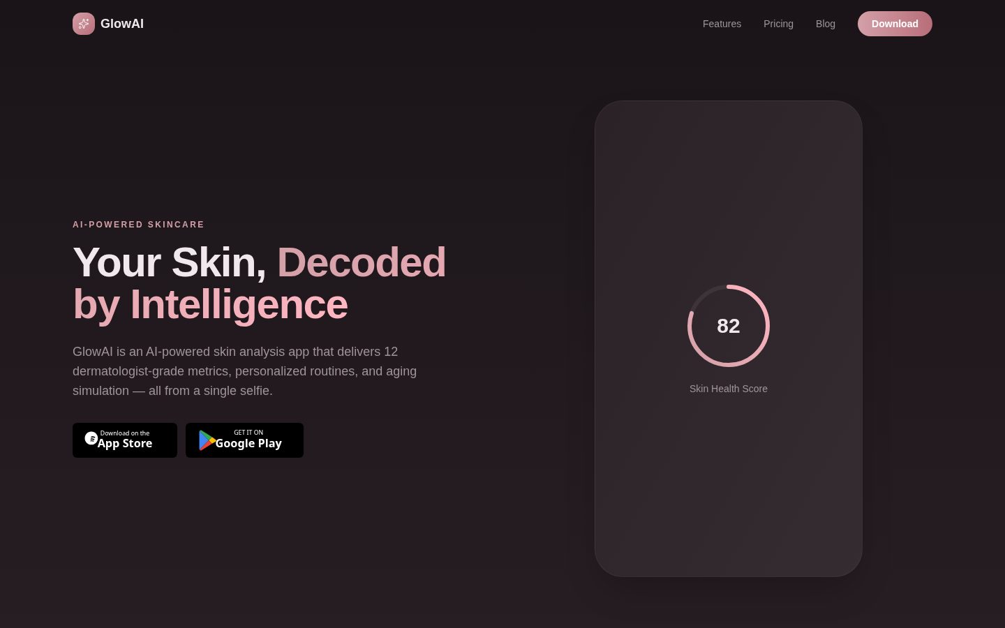 GlowAI Homepage