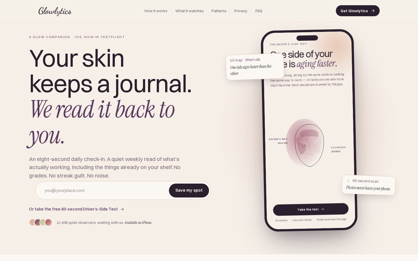 Glowlytics Homepage