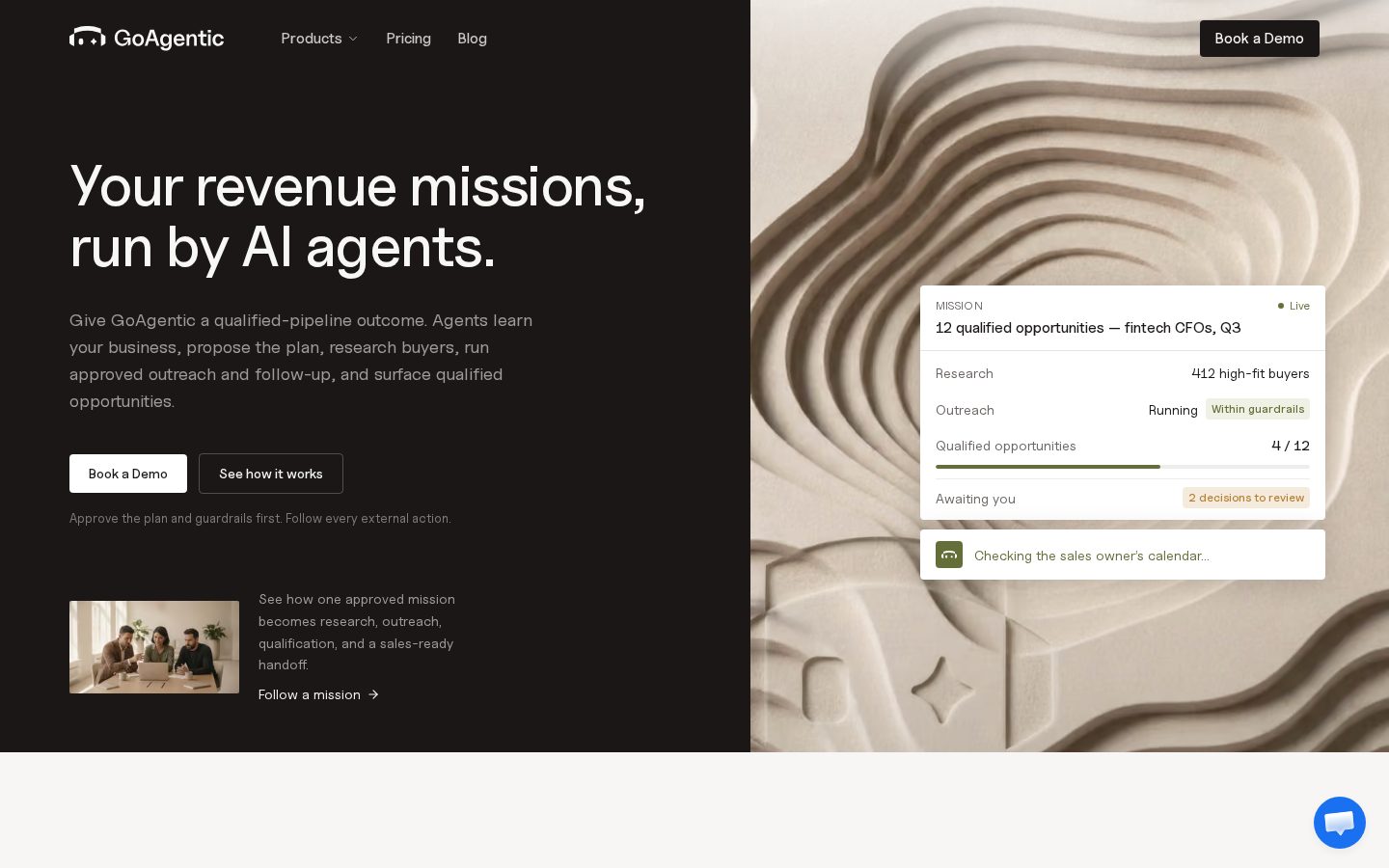 GoAgentic Homepage