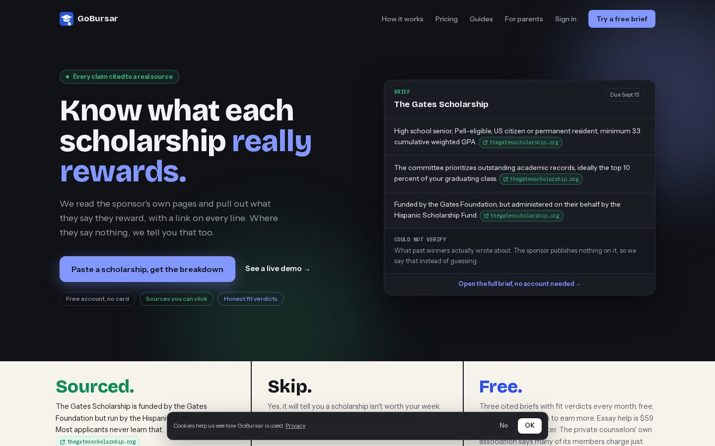 GoBursar Homepage